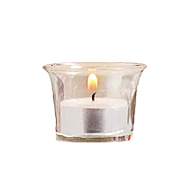 Photophore transparent H 4,5cm Ø 6cm